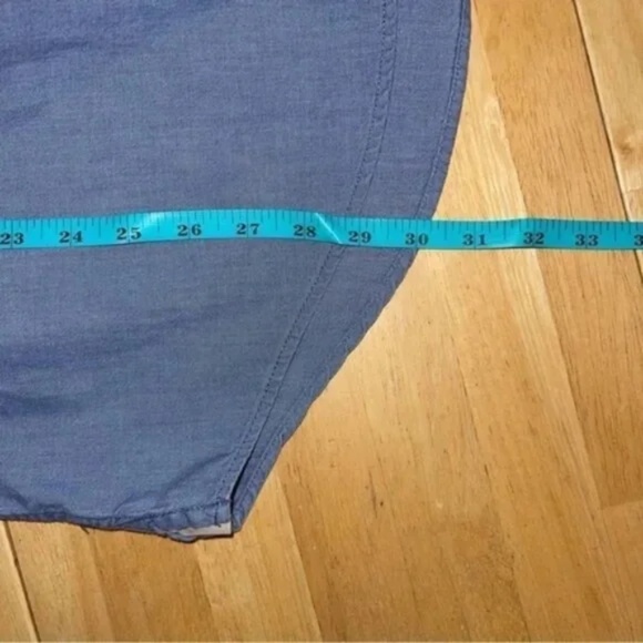 Men's Blue Button Down Long Sleeve Shirt - Picture 7 of 8